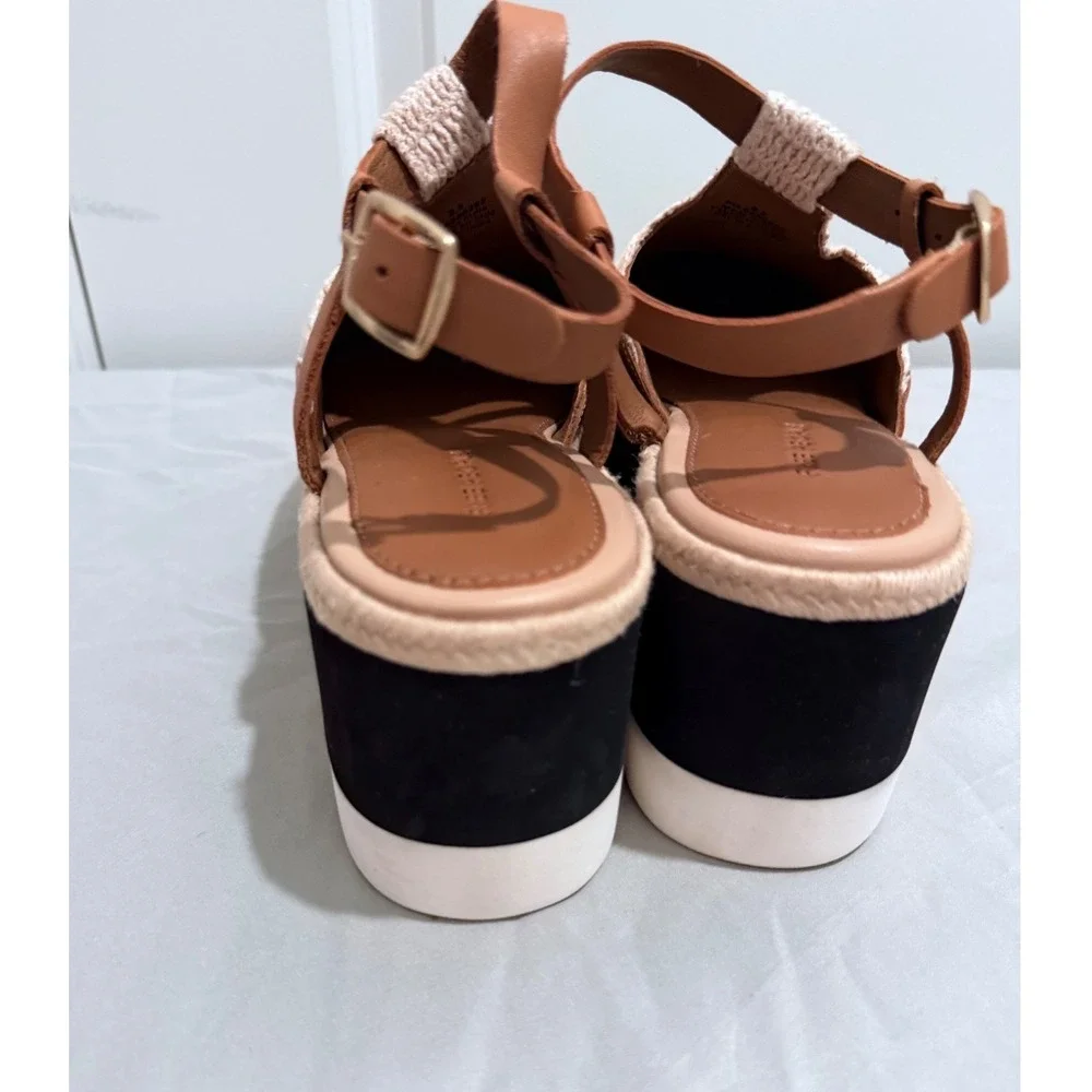 Free People Morning In Mykonos Espadrilles Vachetta Multi Platform Sandals 8.5